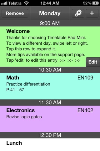 Timetable Pad Mini screenshot 2