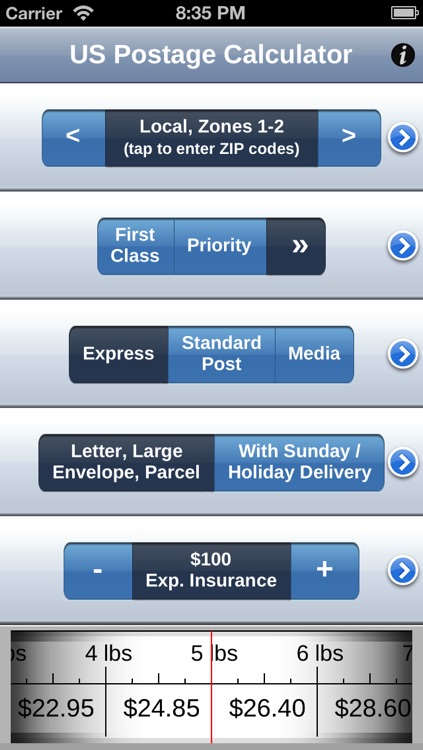 US Postage Calculator