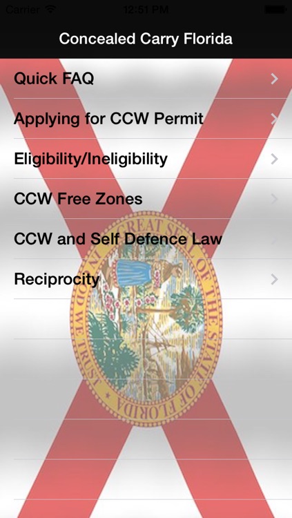 Concealed Carry Florida ( CCW FL ) Eligiblity,Application,Laws