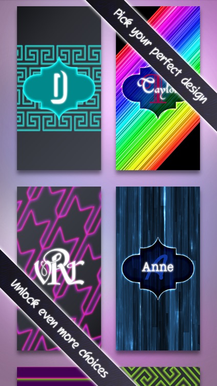 Neon Monogram FREE - Designer Wallpaper, Icon Skin Monograms and Customized Backgrounds screenshot-4