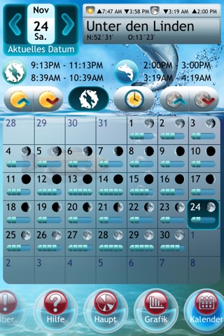 Fishing Deluxe Plus -- Best Fishing Times Calendar screenshot 2