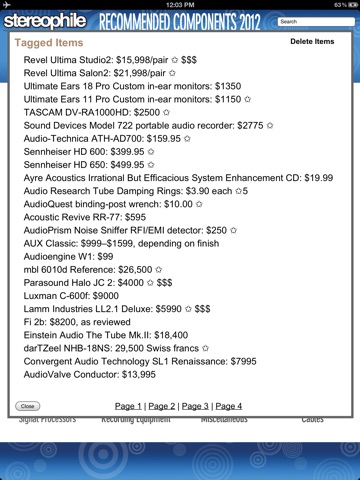 Stereophile Recommended Components 2012 screenshot 2