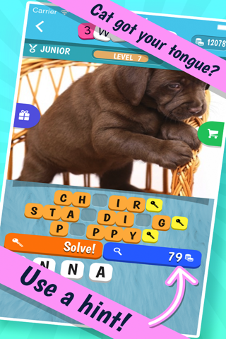 3 Words: Cute Animals – a word game based on cuddly animal pictures screenshot 3