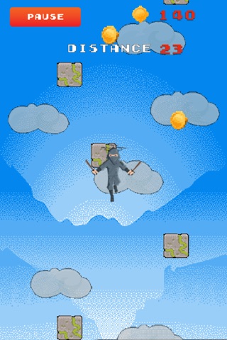 Tiny Ninja Pixel Jump - Climb the impossible tower while dodging shurikens screenshot 4