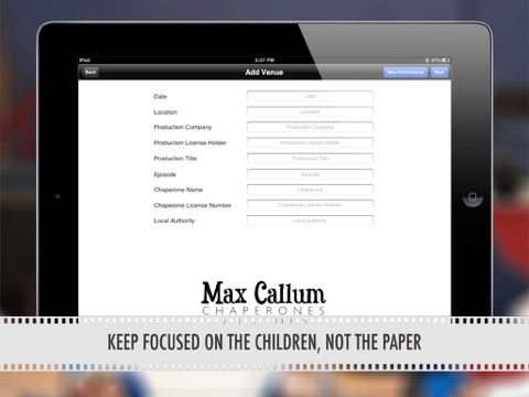 Chaperone App for iPad screenshot 3