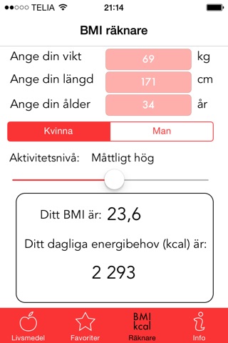 LCHF tabellen screenshot 4