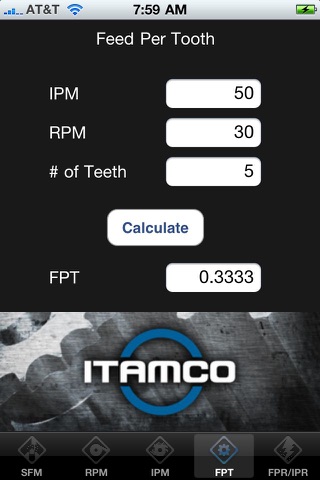 Feed Rate Calculator Lite screenshot 3