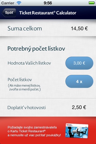 Ticket Restaurant® Calculator screenshot 2