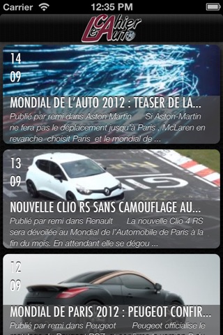 Le Cahier Auto - Actualité Automobile, nouveautés, photos, vidéos... screenshot 2