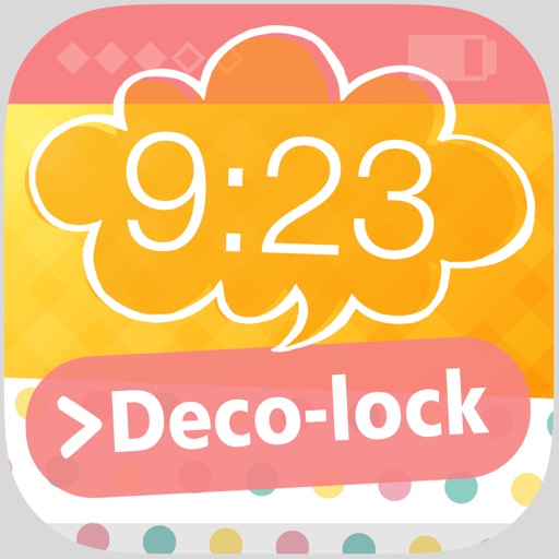 ロック画面を簡単に可愛く作れる　deco lock