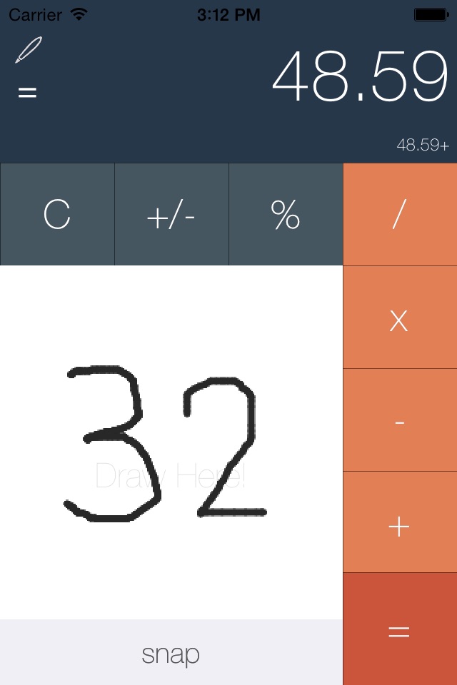 uCalculator - Handwriting and Simple Calculator screenshot 2