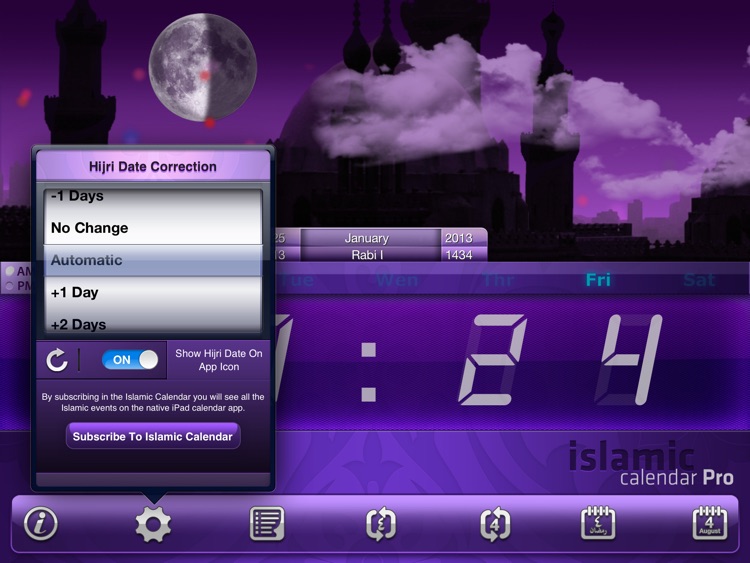 Islamic Calendar Pro For iPad - التقويم الإسلامي المطور للآيباد screenshot-4