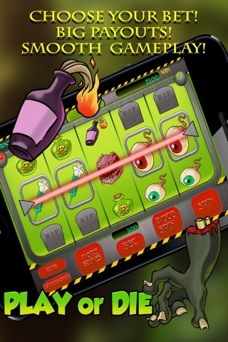 A Dead Zone Zombie Slot Party - Play or Die Vegas Style Slots Machine screenshot 2