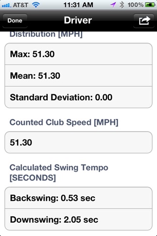Golf Swing Speed screenshot 2