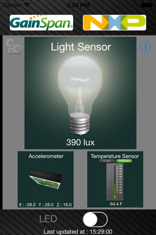 GainSpan NXP WiFi Sensor screenshot 2