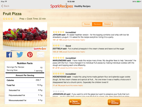 Healthy Recipes by SparkRecipes for iPad screenshot 4