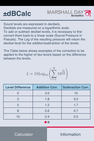 ±dBCalc screenshot 2