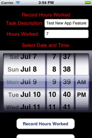 Time Sheet Recorder screenshot 3