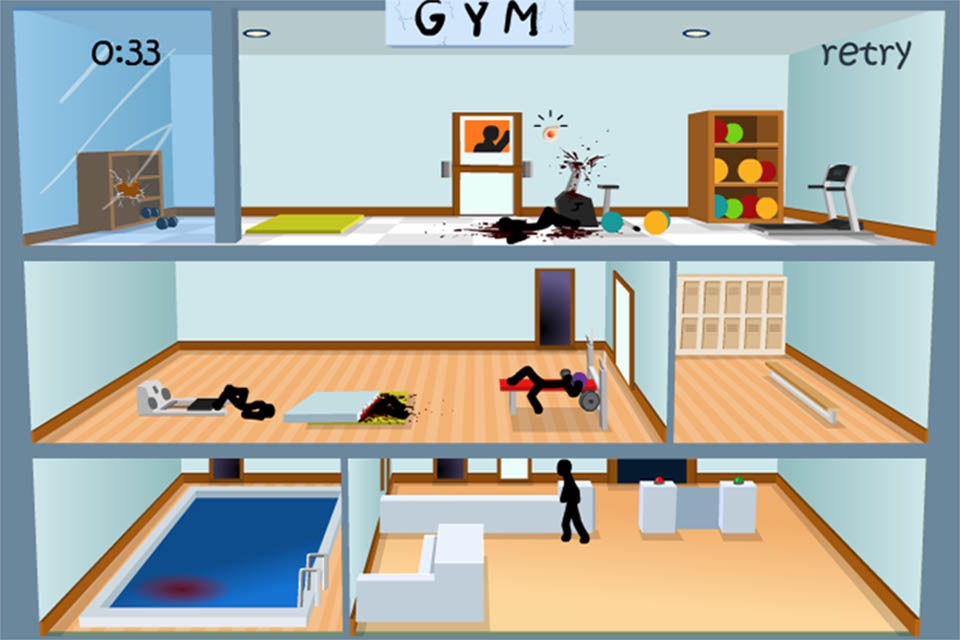 Click Death Gym - Stickman Edition screenshot 2