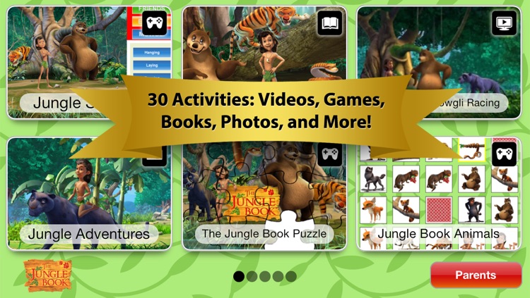 The Jungle Book - Expanded Interactive Edition - Official Videos & Games featuring Lovable Bear, Tiger & Snake Characters for Kids