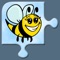 The happy bee helps kids learn letters, numbers, and shapes with fun puzzles you can customize yourself with your personal photos