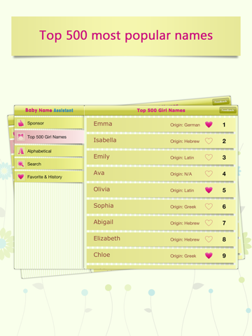 Baby Girl Name Assistant for iPad screenshot 2