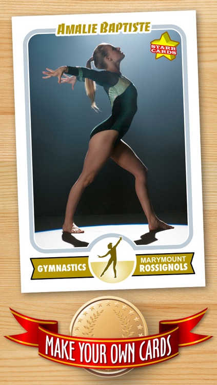 Women's Gymnastics Card Maker - Make Your Own Custom Gymnastics Cards with Starr Cards