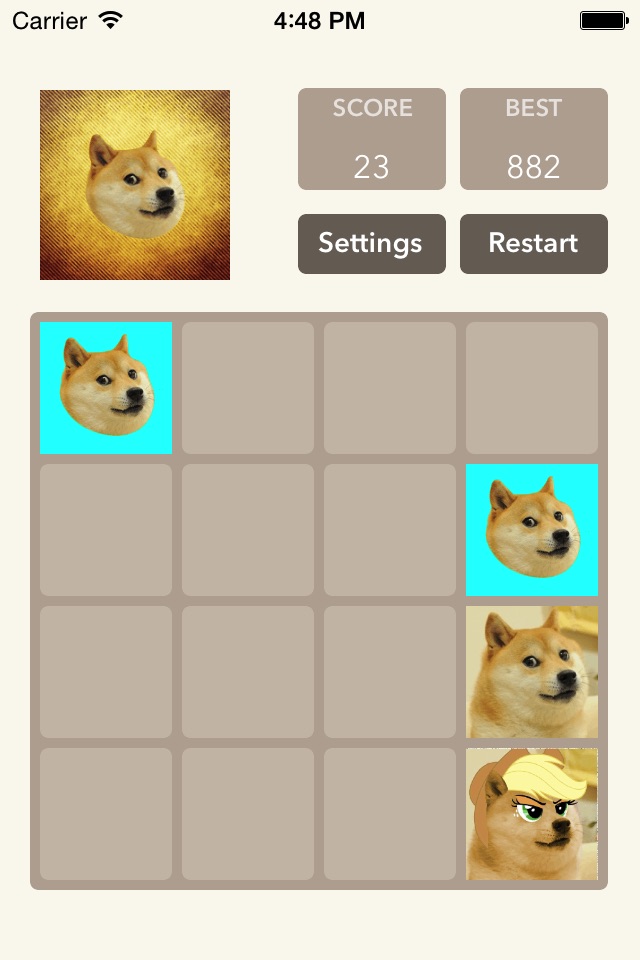 Super Swip and Slide 2048 Tiles Number Game for Doge Version screenshot 2