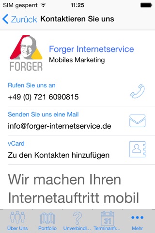 Forger Internetservice screenshot 4