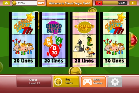 A Classic Lucky Vegas Slots Game: Big Fun with Bingo, Gold Fish, Gems, 777, Pharaohs and More! screenshot 2