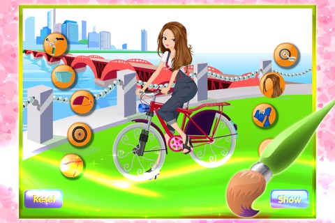 Fashion Girl & Bicycle screenshot 3