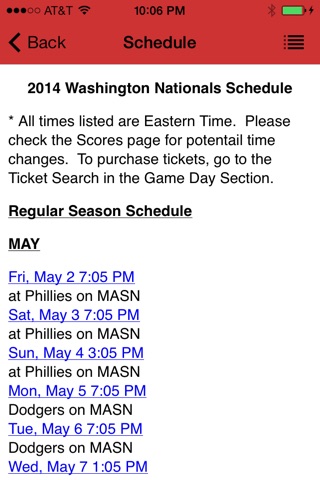 Washington Baseball - a Nationals News App screenshot 2