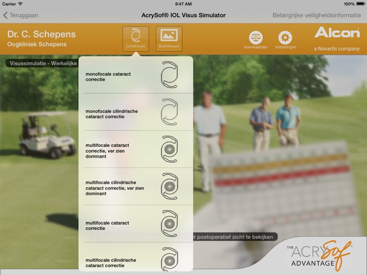 AcrySof® IOL Visus Simulator (BE)