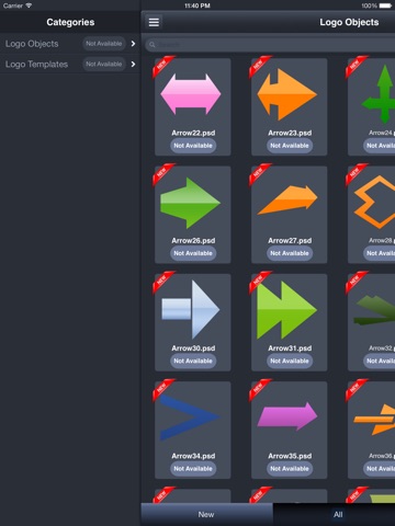 Screenshot of Logo Templates Toolbox for Adobe Photoshop