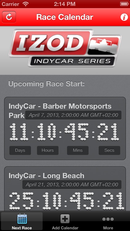 Race Calendar HD screenshot-4