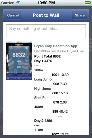 Bryan Clay's Decathlon App screenshot 2