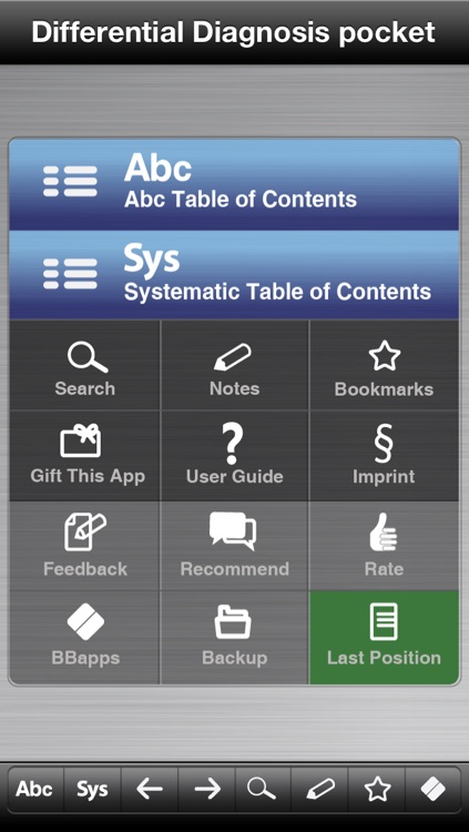 Differential Diagnosis pocket