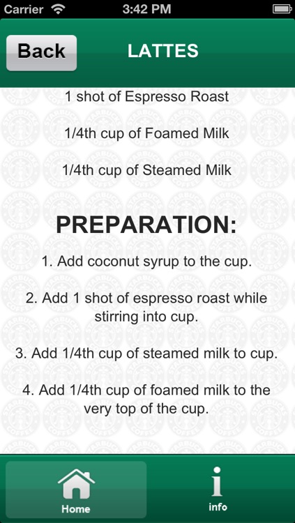 Recipe For Starbucks Drinks screenshot-3