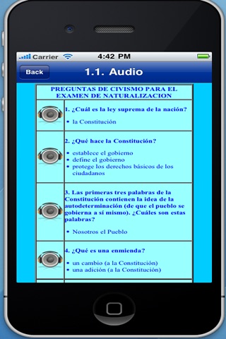 USA Examen de Ciudadanía para Hispanos screenshot 2