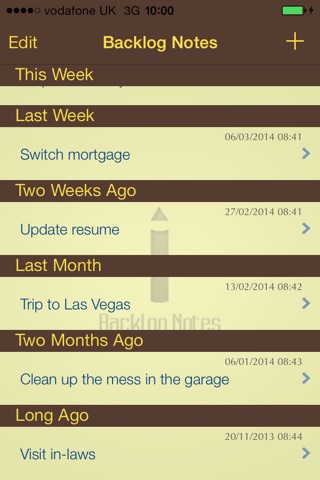 Backlog Notes screenshot 2