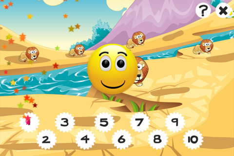 Savannah counting game for children: Learn to count the numbers 1-10 with safari animals screenshot 3
