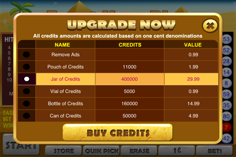 Egypt Keno Player - Casino Style Keno screenshot 3