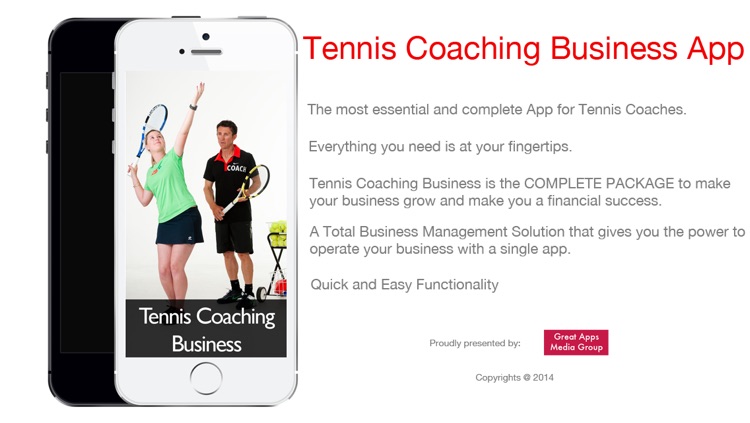 Tennis Coaching Business - Business Management Solution