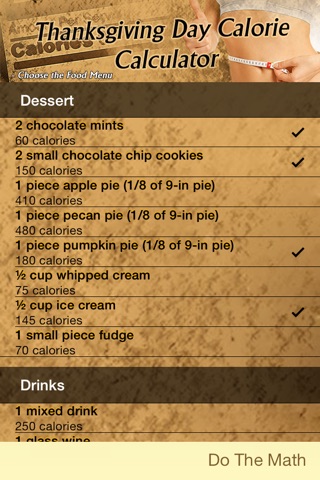 Thanksgiving Day Calorie Calculator screenshot 4