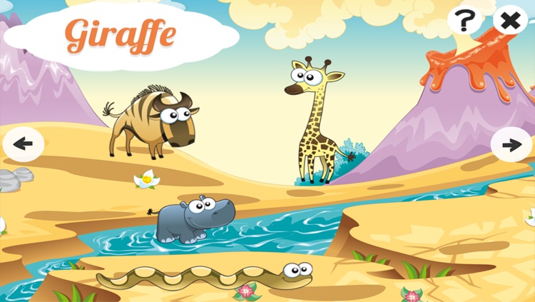 Savannah! Animal names learning game for babies, toddlers and children: See, hear and learn the name of wild animals