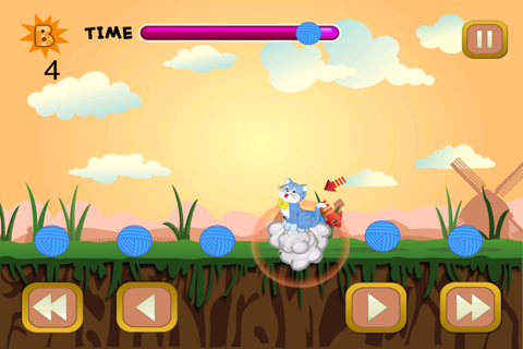 Cat Yarn Bouncing Mania - Kitty Ball Tap Jumping Adventure Free screenshot 3