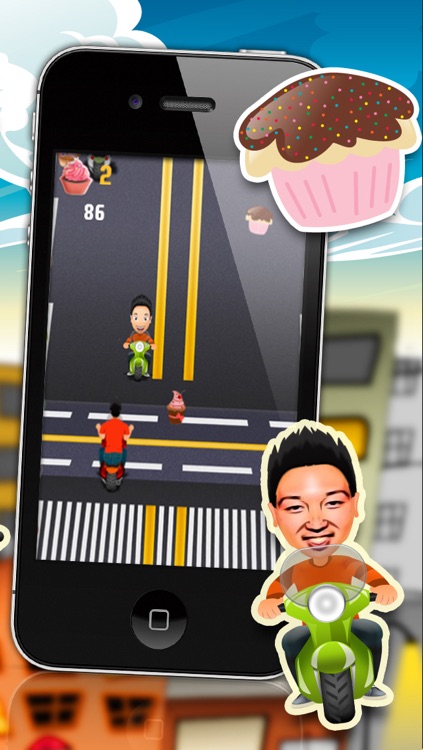 Kelvin's Saigon Cupcake Adventure - Free Scooter Racing Game screenshot-4