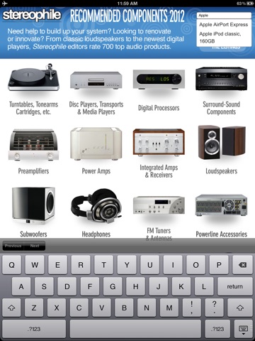 Stereophile Recommended Components 2012 screenshot 4