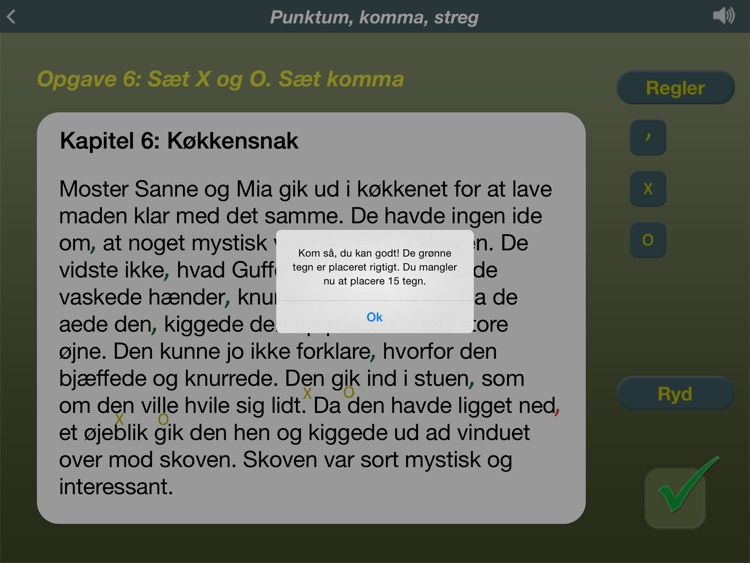 Punktum, komma, streg - grundlæggende grammatikopgaver screenshot-4