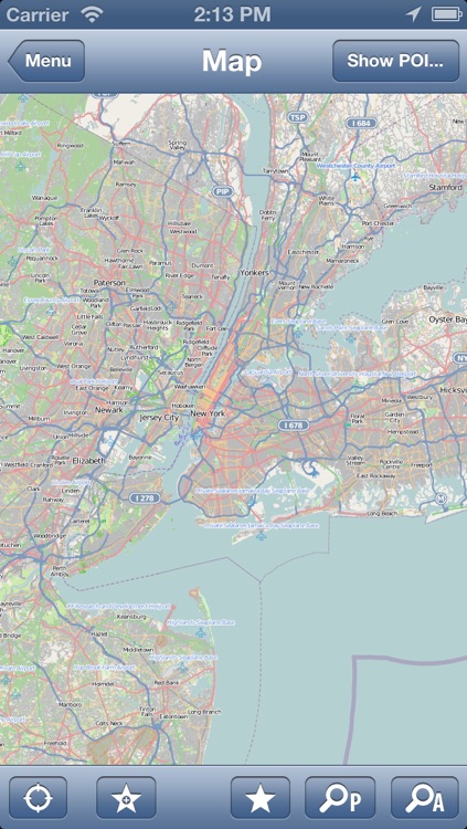 New York City, USA Offline Map - PLACE STARS